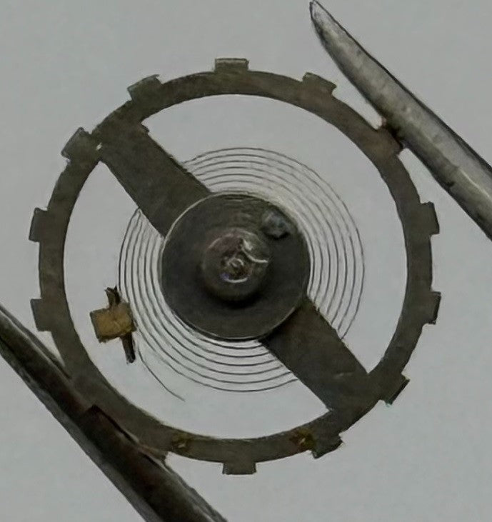 BFG 34 PL Balance Wheel Complete And Spring Watch Movement Parts Vintage NOS