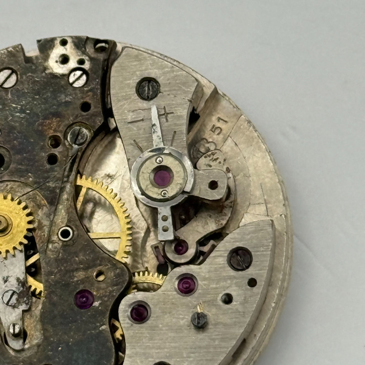 Landeron 51 Watch Movement - Chronograph - For Parts / Repair - 31.6mm