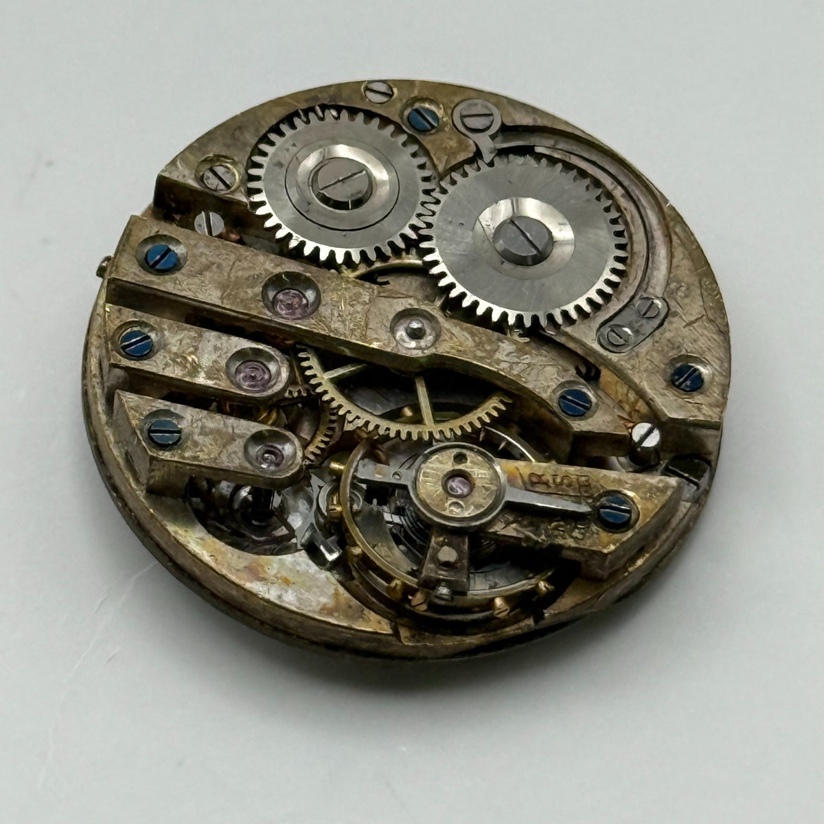 Unidentified Watch Movement Swiss Manual Wind Vintage Parts Repair 24.9mm
