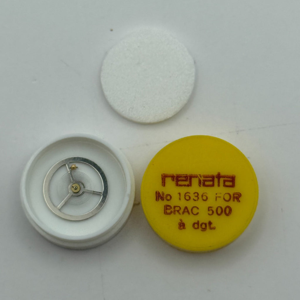 Brac 500 Balance Wheel Complete And Spring Renata 1636 NOS Brand New Watch Parts