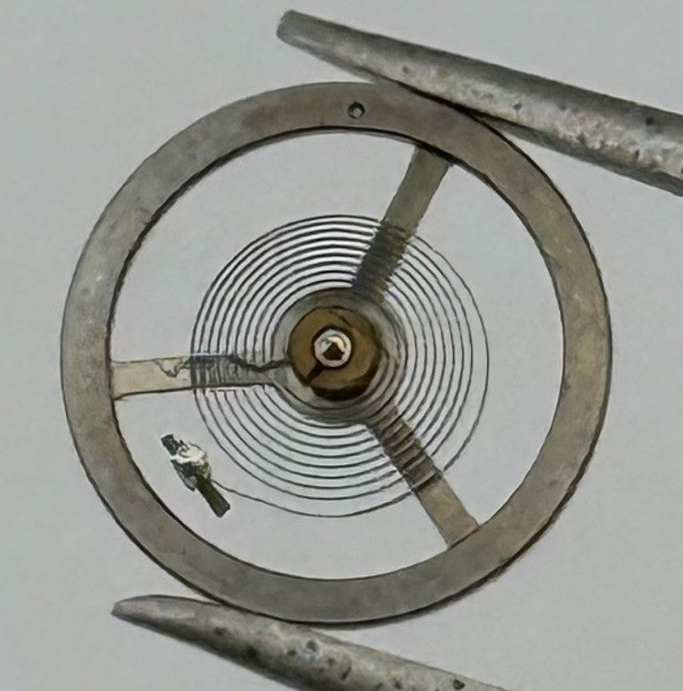 EB 1297 Balance Wheel Complete And Spring 5¼’’’ 201 Watch Movement Parts NOS