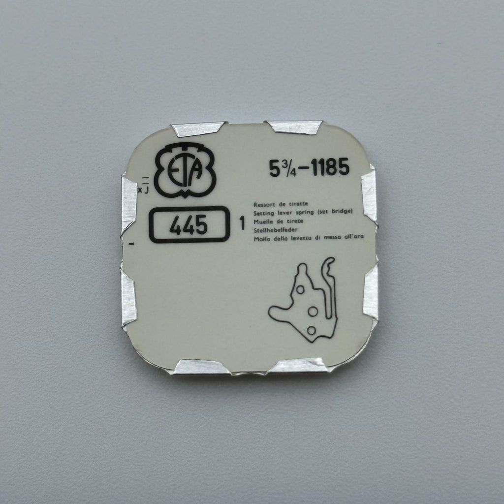 ETA 1185 Setting Lever Spring - 5 3/4 - 445 - New Old Stock - Watch Parts