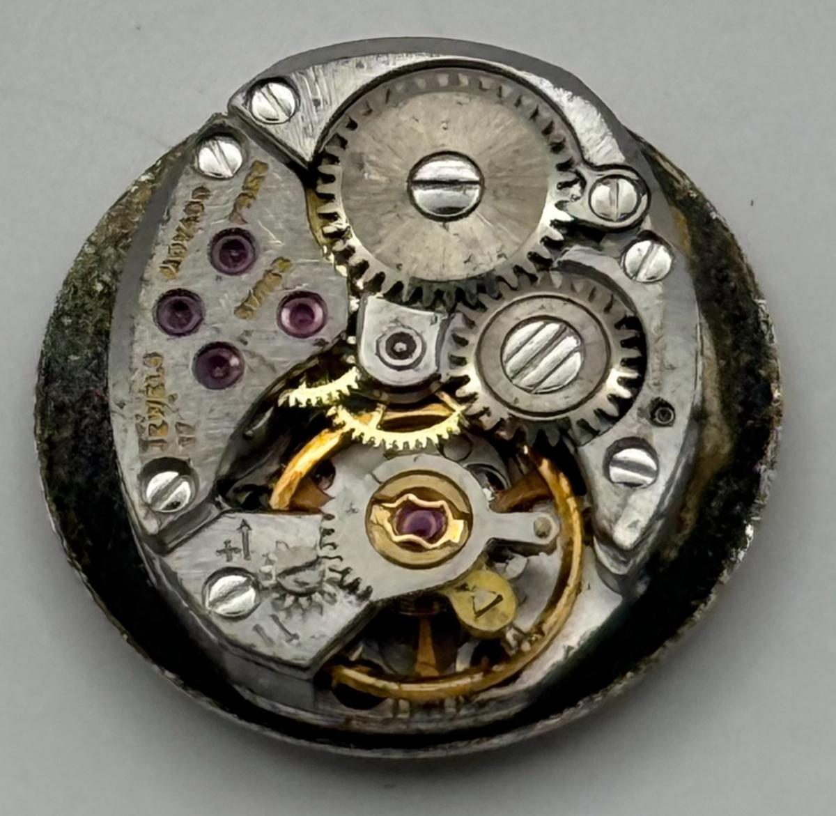 Zenith 1100 Watch Movement Movado Fries Ladies 17 Jewels Manual Wind Parts 11.6m