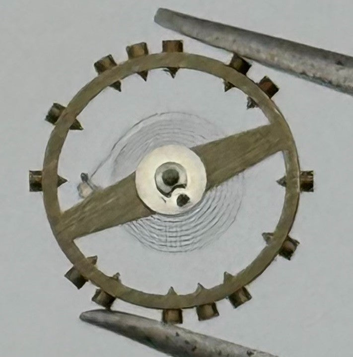FHF 60 Balance Wheel Complete And Spring 6¾-8’’’ 200 M Watch Movement Parts NOS