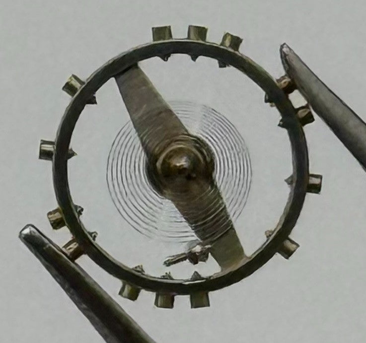 Derby 127 Balance Wheel Complete And Spring 5¼’’’ Watch Movement Parts NOS