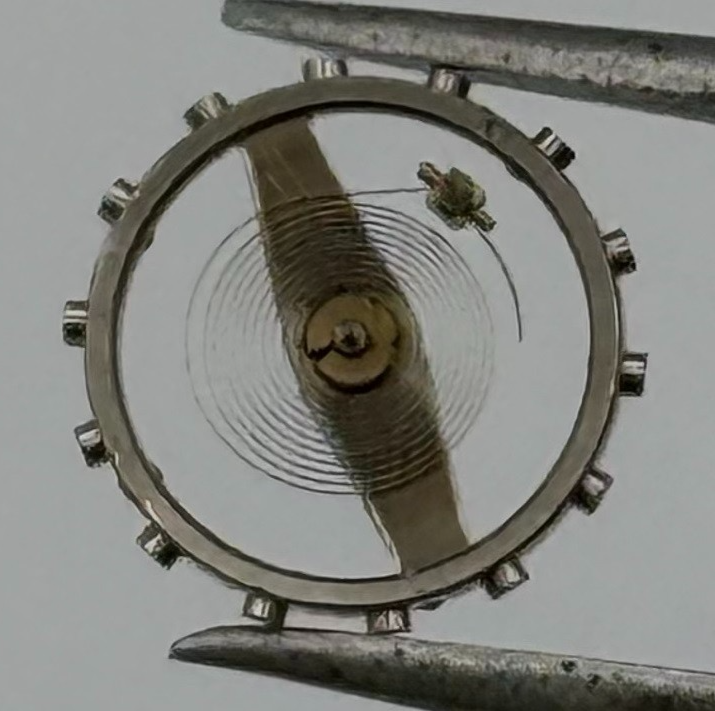 Brac 2051 Balance Wheel Complete And Spring 5¼’’’ 69 M Watch Movement Parts NOS