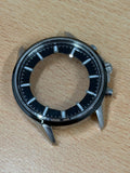 Seiko 5M62 Kinetic Chronograph Watch Case - Black Bezel - New Old Stock - 45mm