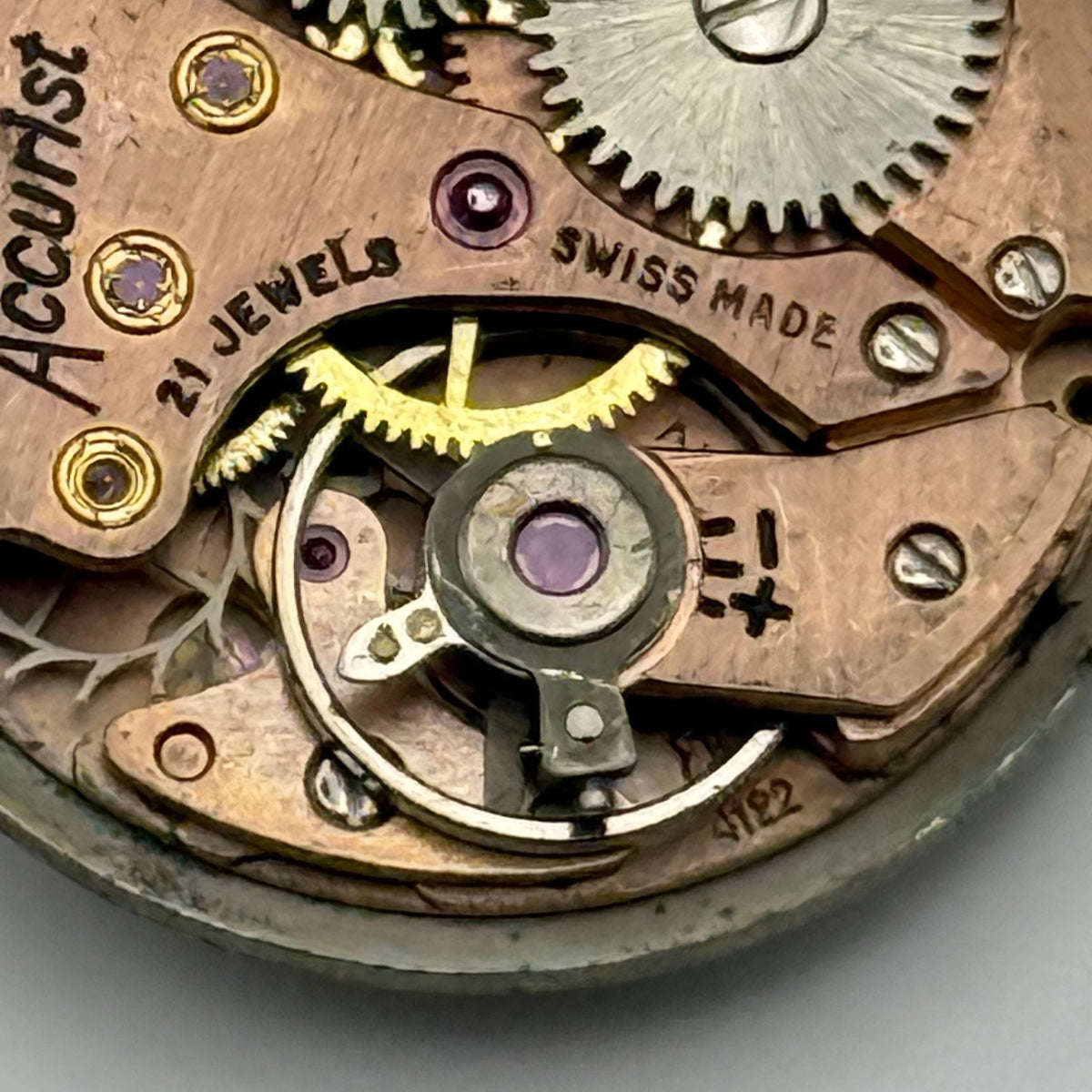 Felsa 4122 Watch Movement Accurist 21 Jewels Swiss Manual Wind Parts 17.5mm