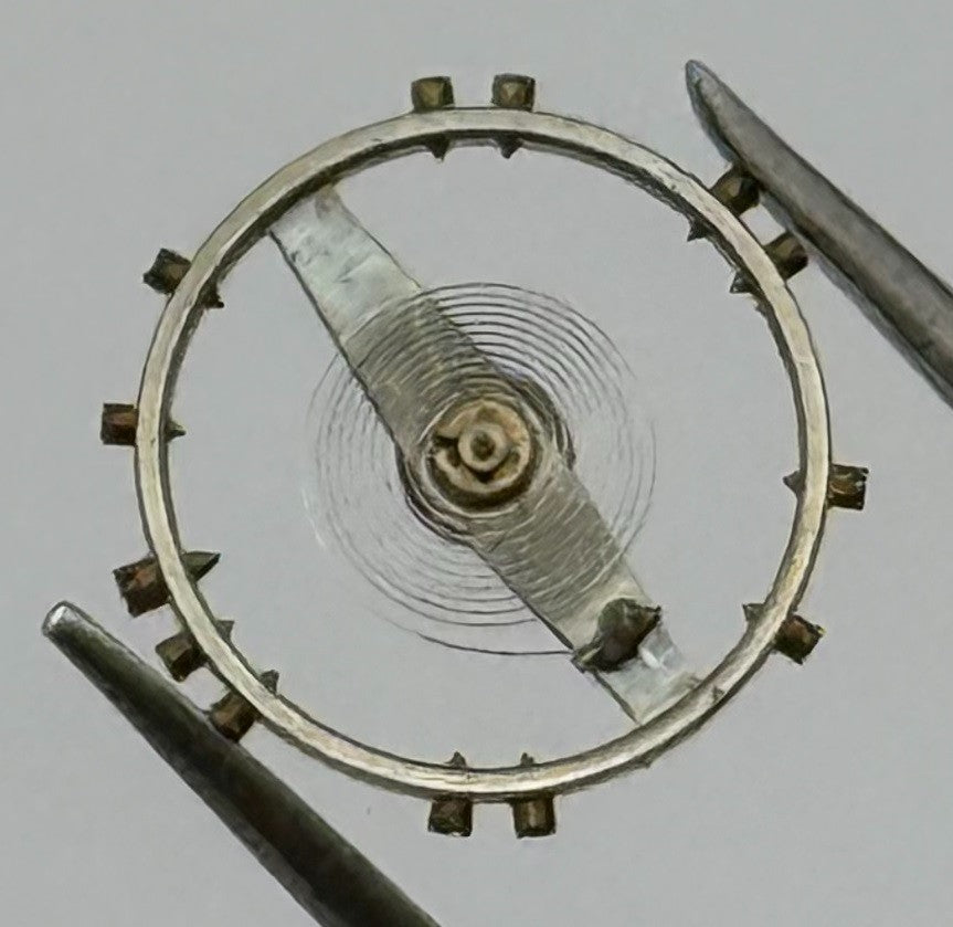 Record 160 Balance Wheel Complete And Spring 9¾’’’ 292 Watch Movement Parts NOS
