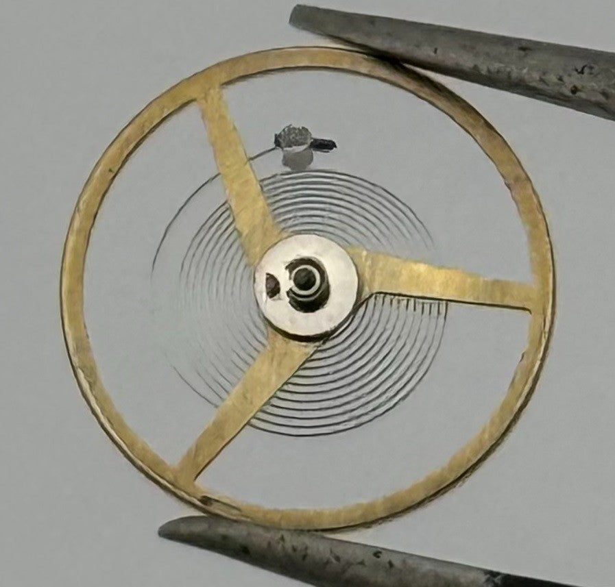 Peseux 7040 Balance Wheel Complete And Spring Renata 1681 M Watch Movement Parts