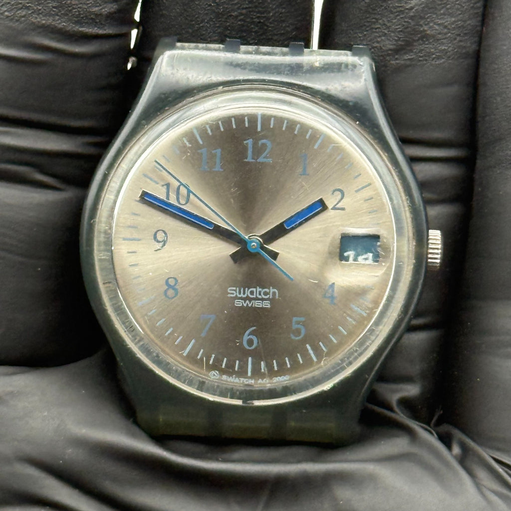 Vintage Swatch Gent Watch GM411 Scottish 2000 Date Dial ETA Quartz 34mm Parts 
