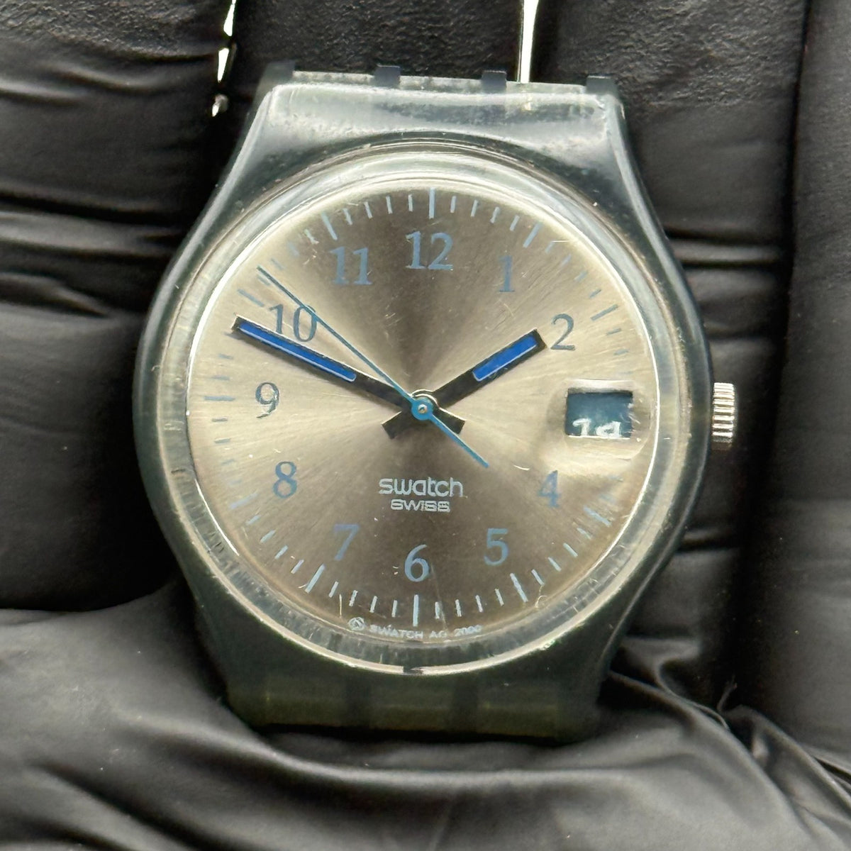 Vintage Swatch Gent Watch GM411 Scottish 2000 Date Dial ETA Quartz 34mm Parts 