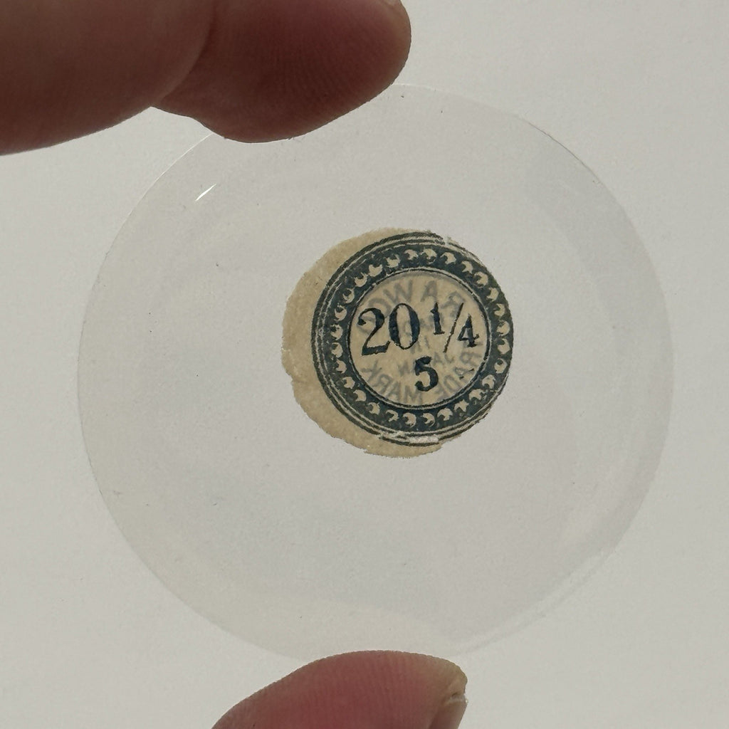 43.6mm Pocket Watch Glass / Crystal - 20 1/4 - 5 - 2.2mm Height - Rawco- Antique