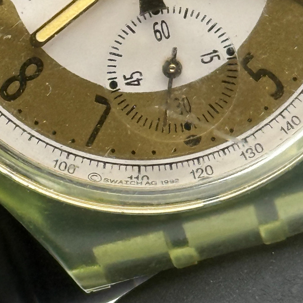 Vintage Swatch Chrono Watch SCG100 Golden Globe 1992 ETA Quartz Swiss 40mm Parts