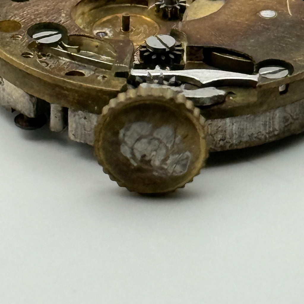 Unidentified Watch Movement Running Swiss Made Manual Wind Parts Repair 23.6mm