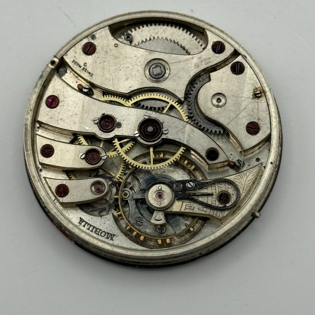 Mobilia Pocket Watch Movement High Grade Open Face Sub Seconds Parts 45.1mm