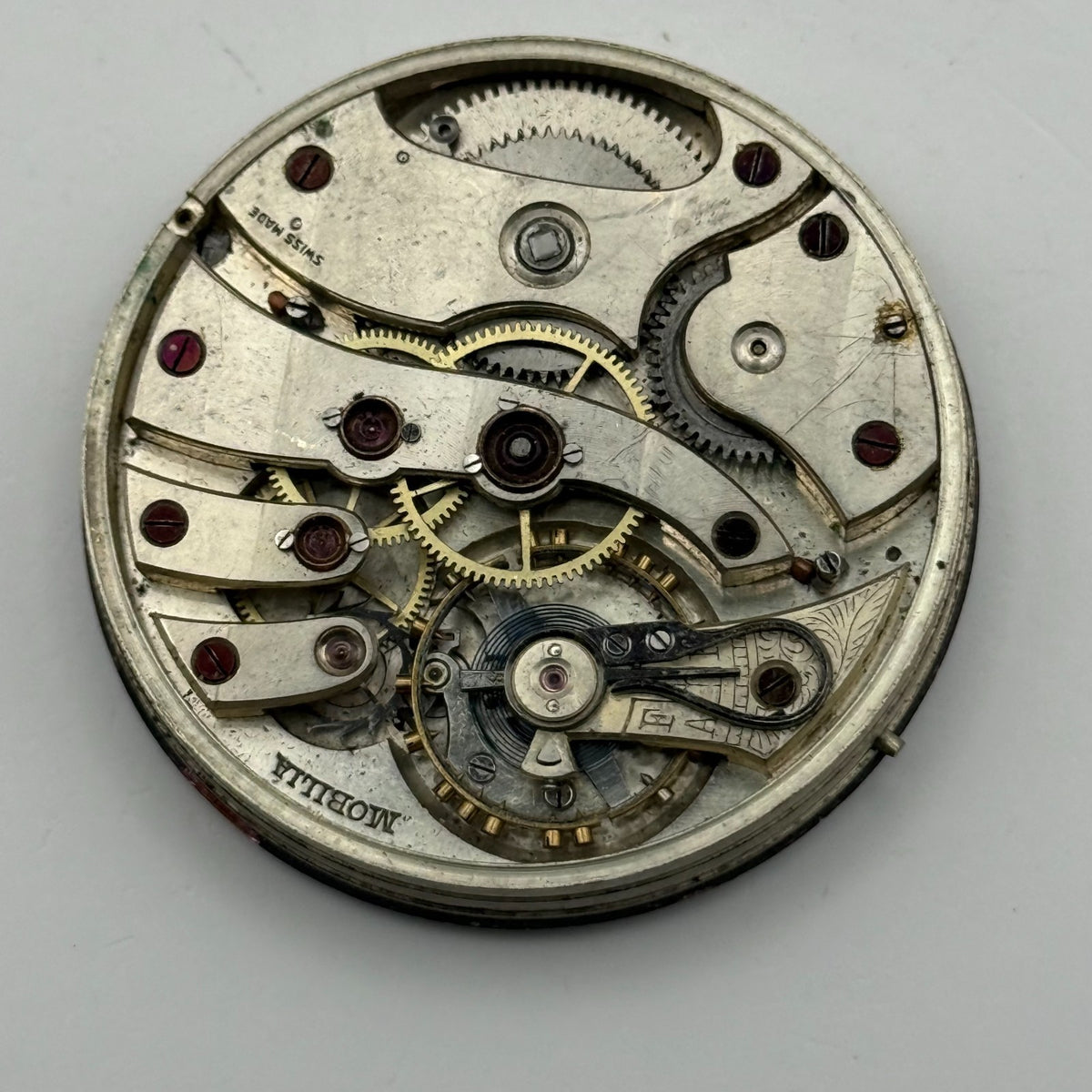 Mobilia Pocket Watch Movement High Grade Open Face Sub Seconds Parts 45.1mm