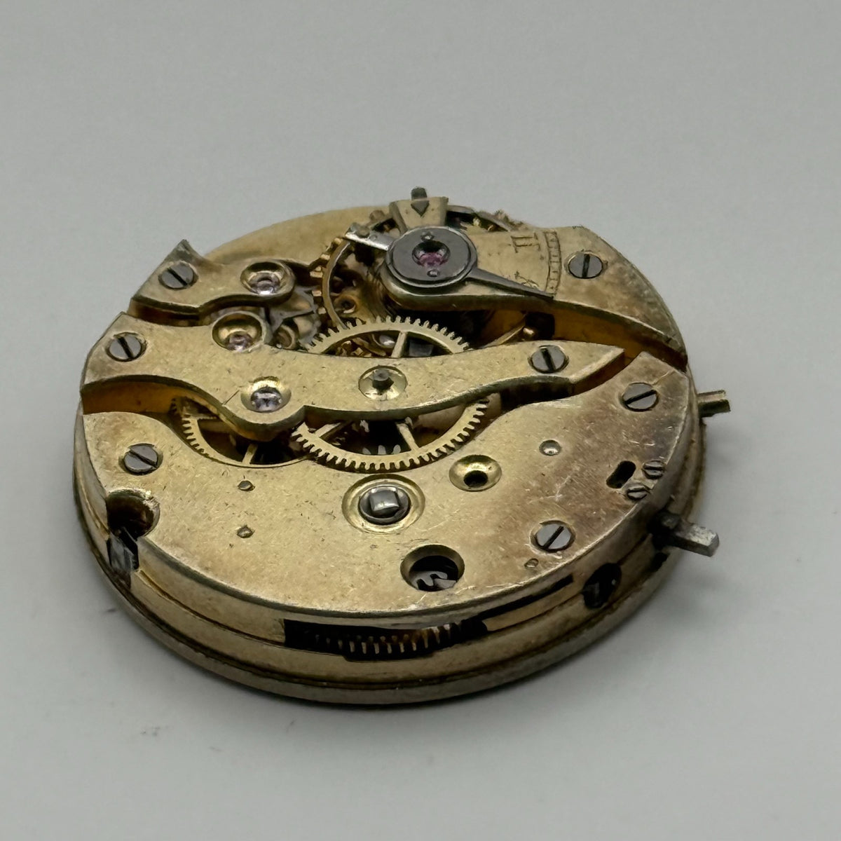 Habert Hype Pin Set Watch Movement Antique Red 12 Manual Wind Parts 25.1mm