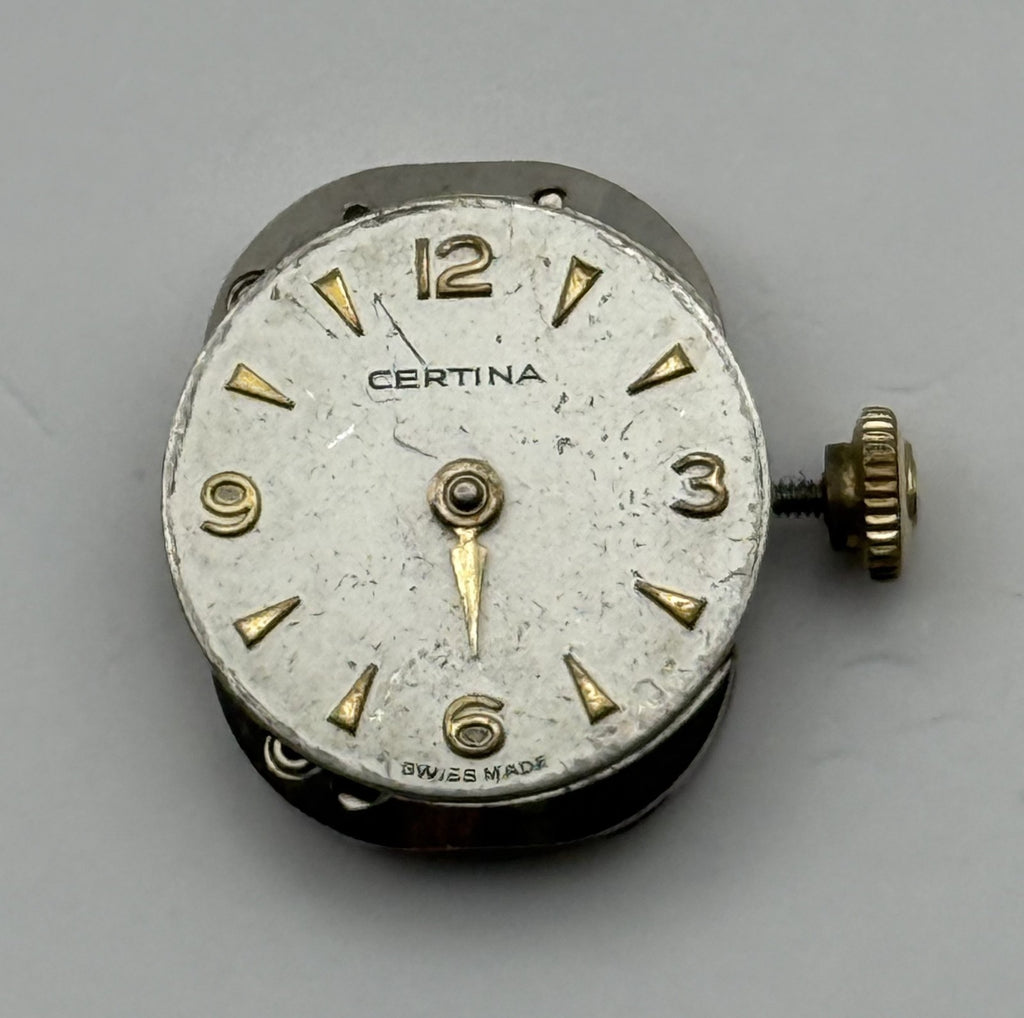 Certina 12-10 Watch Movement Running 17 Jewels Swiss Manual Wind Parts 12.1mm