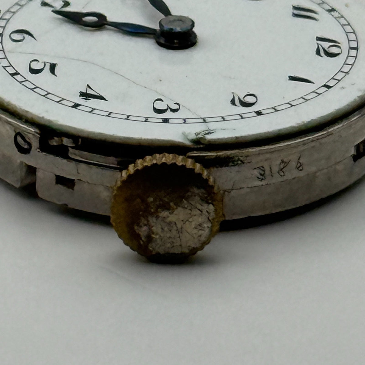 Unidentified Watch Movement Terminus Swiss Incomplete Parts Repair 19.3mm