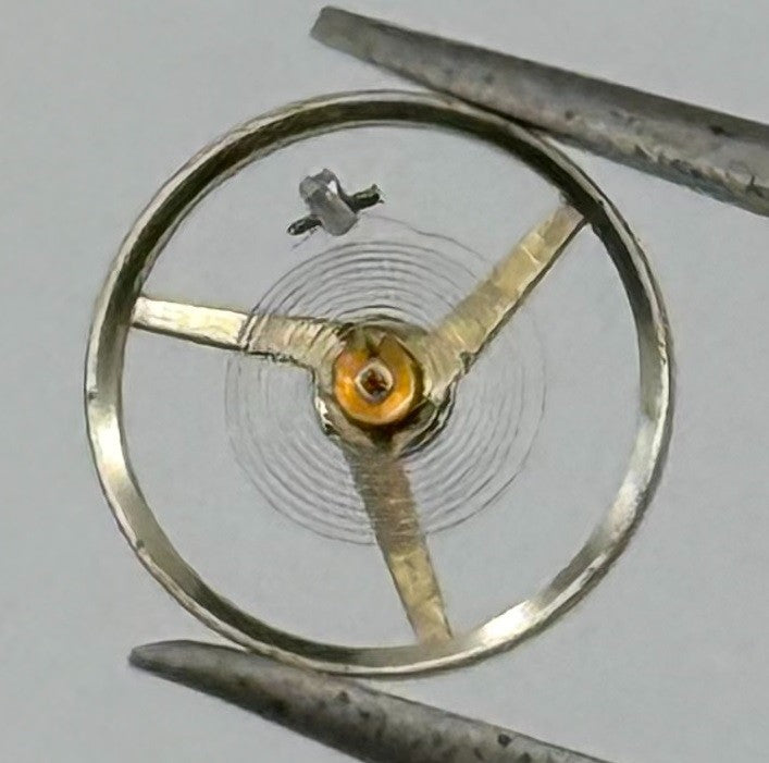FHF 34 Balance Wheel Complete And Spring Renata 1107 M Watch Movement Parts NOS