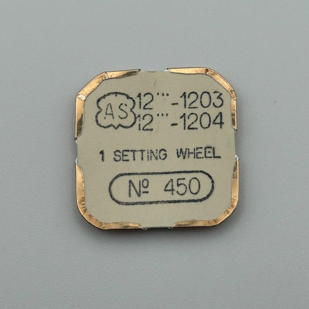 AS 1203/1204 Setting Wheel - 12''' - 450 - New Old Stock - Watch Parts