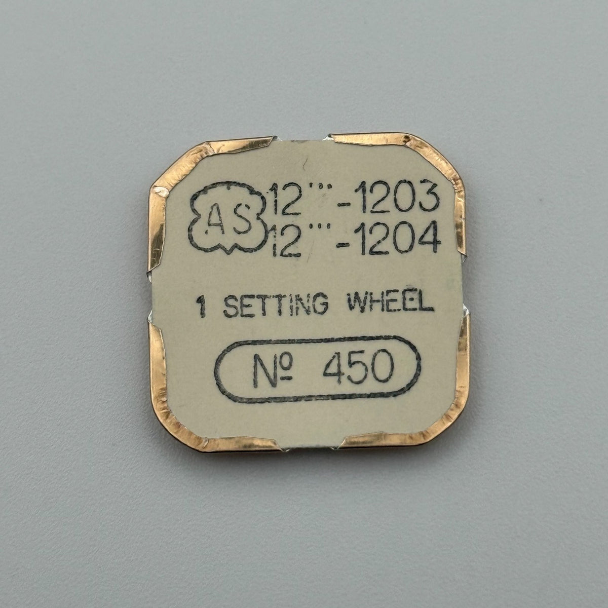 AS 1203/1204 Setting Wheel - 12''' - 450 - New Old Stock - Watch Parts