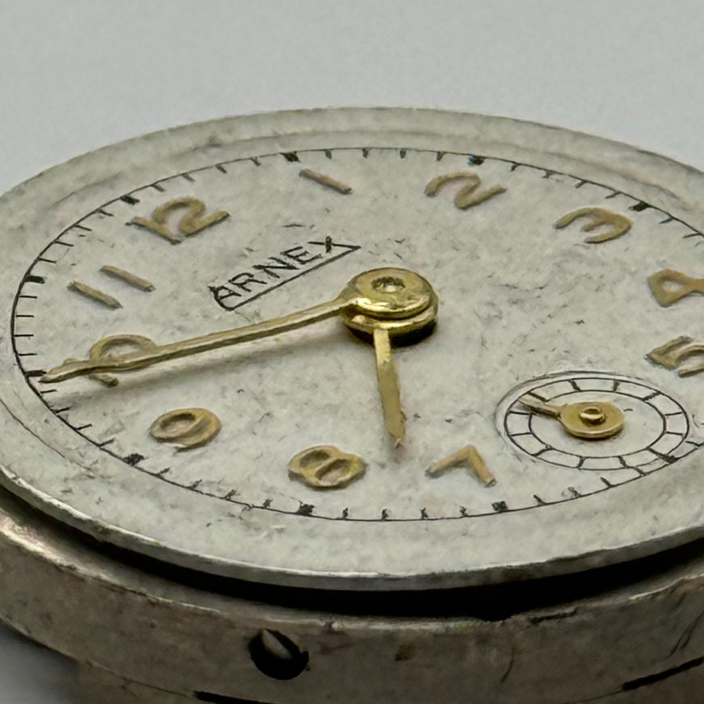 Unidentified Watch Movement Arnex 15 Jewels Swiss Manual Wind Parts 19.6mm