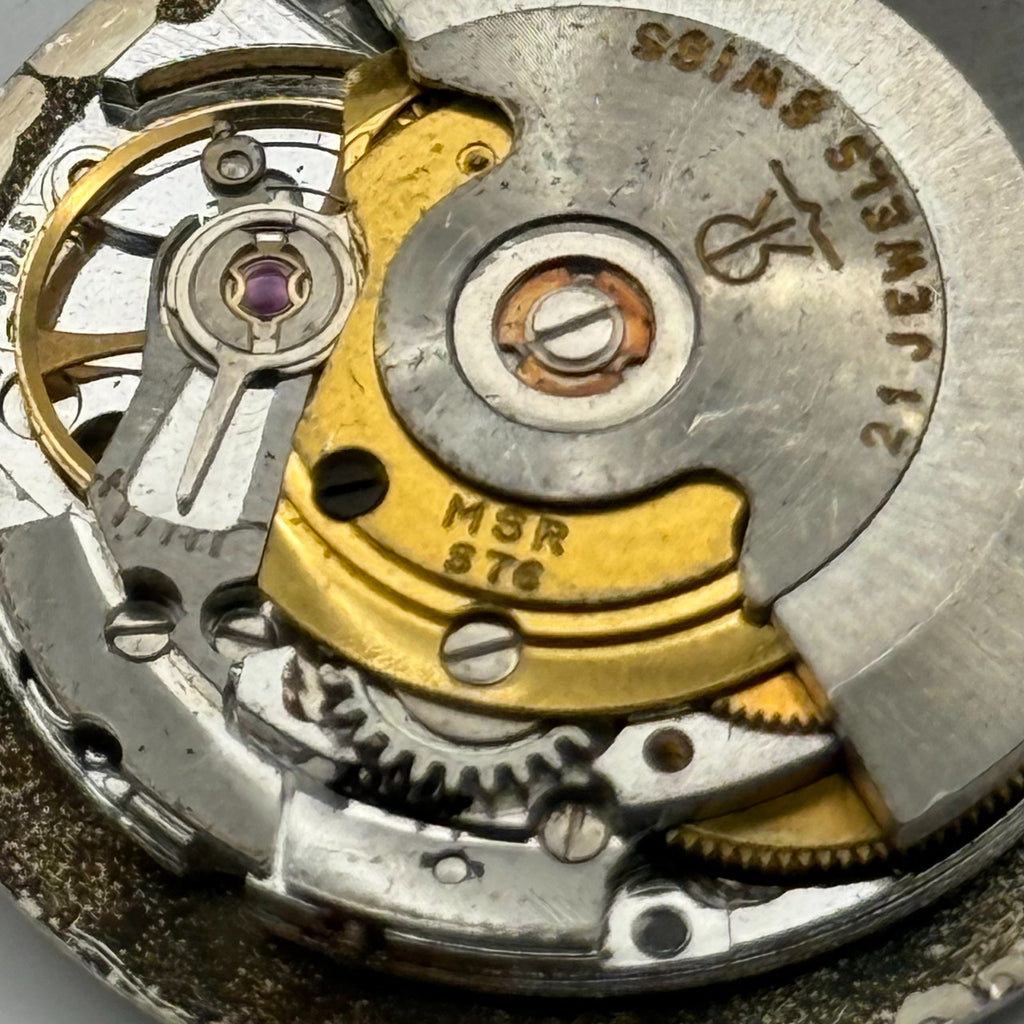 MSR S76/28 Watch Movement Garrard Date 21 Jewels Swiss Automatic Parts 25.9mm