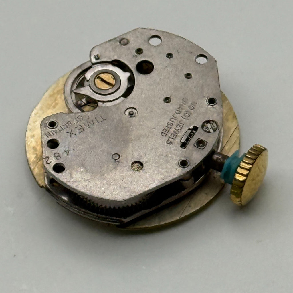 Timex 482 Watch Movement Great Britain 0 Jewel Manual Wind Parts Repair 18.1mm