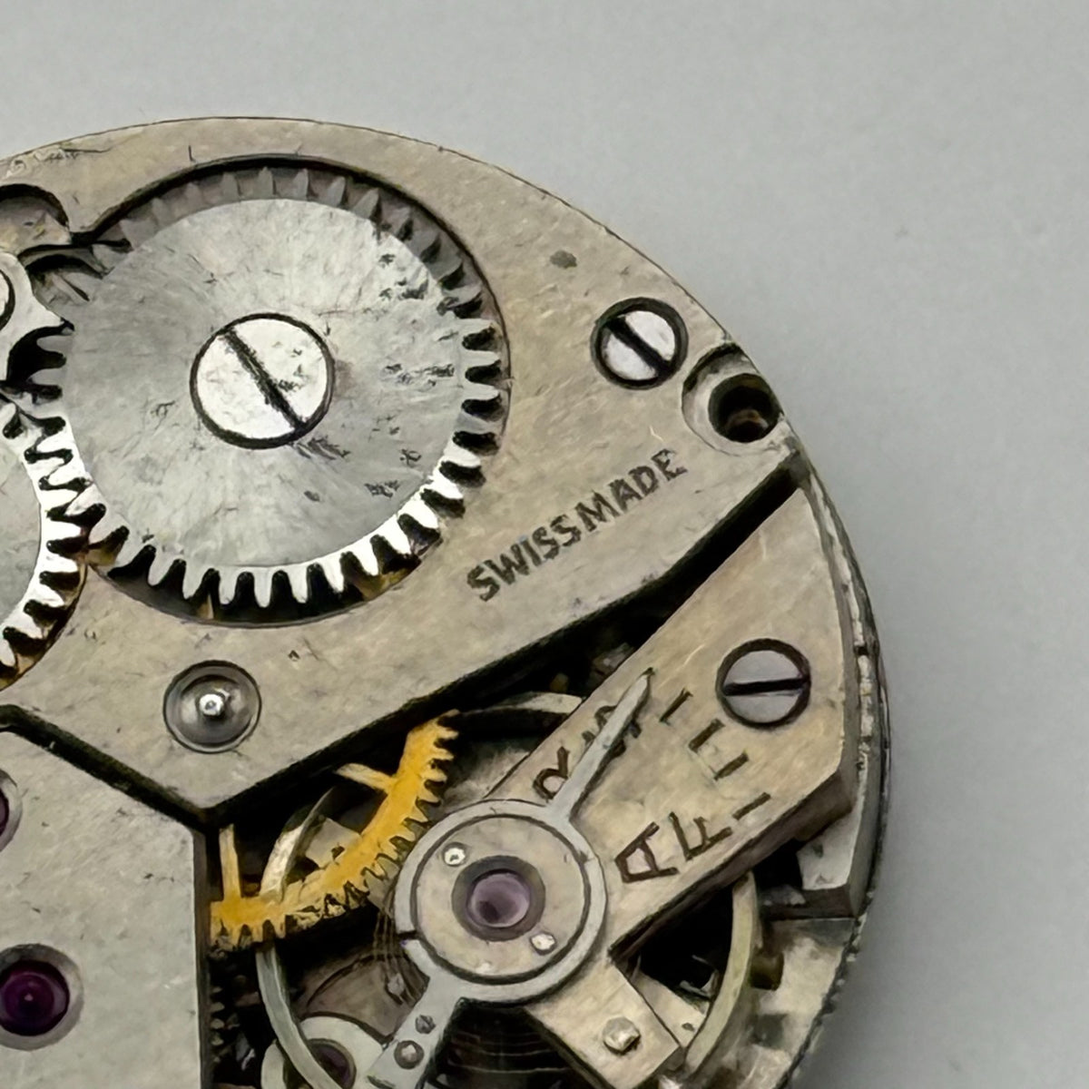 Unidentified Watch Movement Avia Swiss 15 Jewels Manual Wind Parts Repair 19.6mm