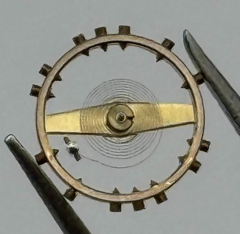 FHF 120 Balance Wheel Complete And Spring 6¾-8’’’ 205 M Watch Movement Parts NOS