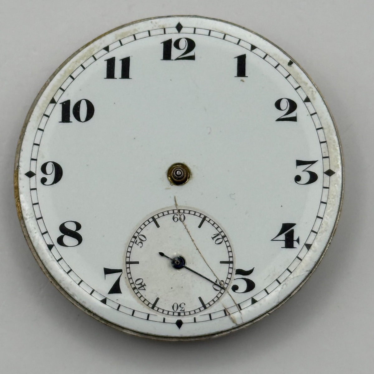 Hunter Pocket Watch Movement 15J Sub Seconds Swiss Manual Wind Parts 41.9mm