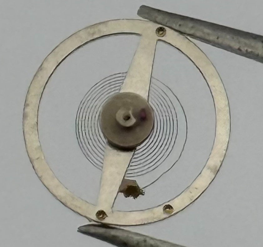 Oris 611 Balance Wheel Complete And Spring Renata 820 M Watch Movement Parts NOS