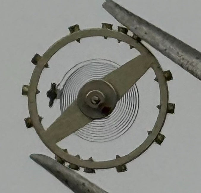 Peseux 100 Balance Wheel Complete And Spring 5¼’’’ 275 Watch Movement Parts NOS