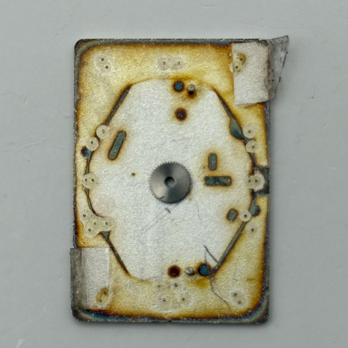 Seiko 7N00-5E08 Watch Dial Rectangular White Japan Spare Parts Repair 17.8mm