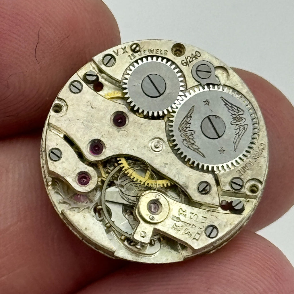 Peseux Rotary 6/240 Watch Movement Manual Wind Swiss 15 Jewels Parts Spares 22mm