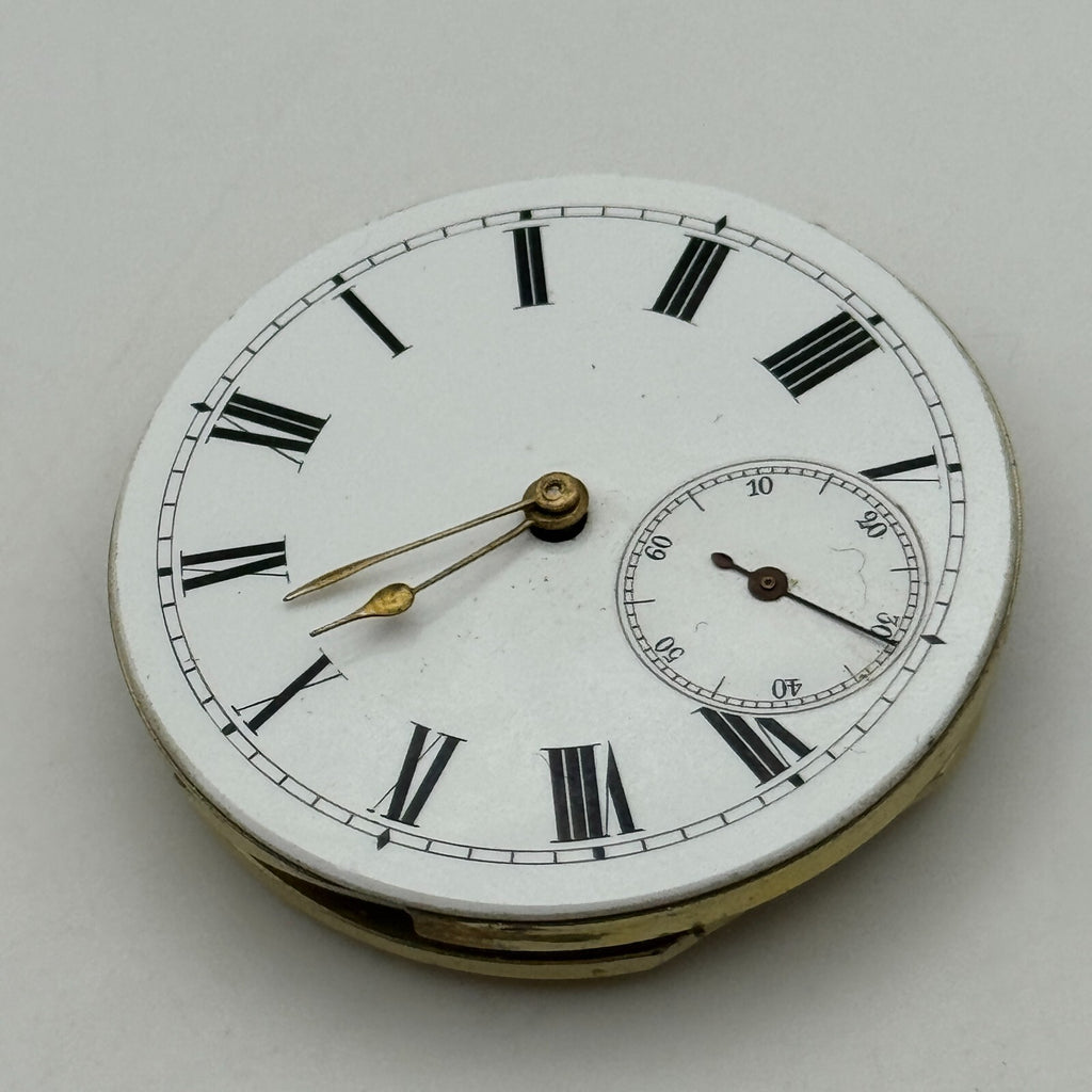 Trade Mark Consti Mathey Antique Key Wound Pocket Watch Movement Parts 40.5mm