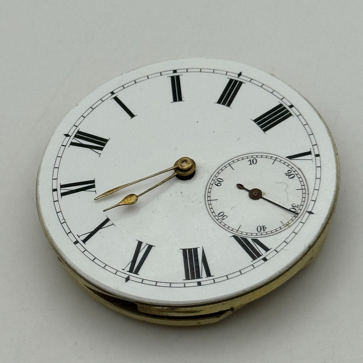 Trade Mark Consti Mathey Antique Key Wound Pocket Watch Movement Parts 40.5mm