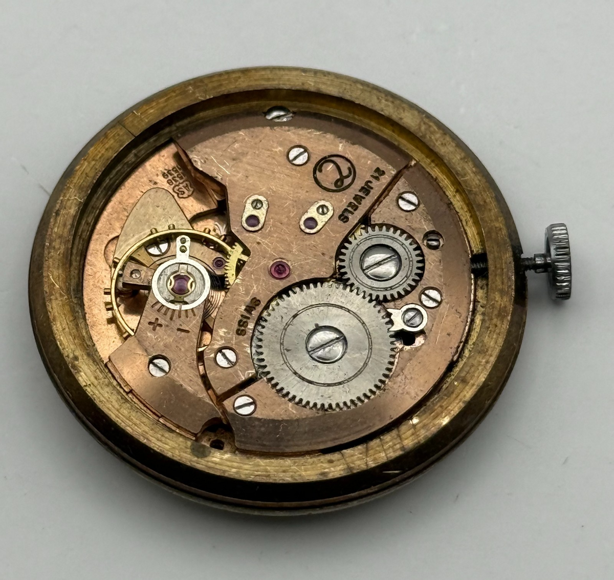 AS 1538 1539 Watch Movement A. Schild 1538 1539 Trebex 15 Jewels Parts 32.5mm