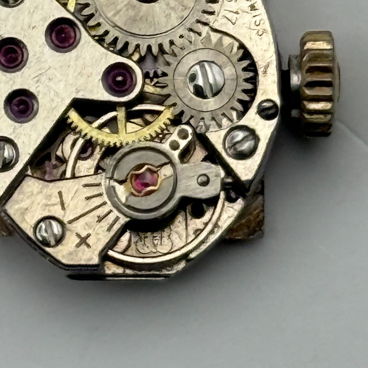 FEF 6620 Watch Movement Running Avia 17J Swiss Manual Wind Parts Repair 13mm