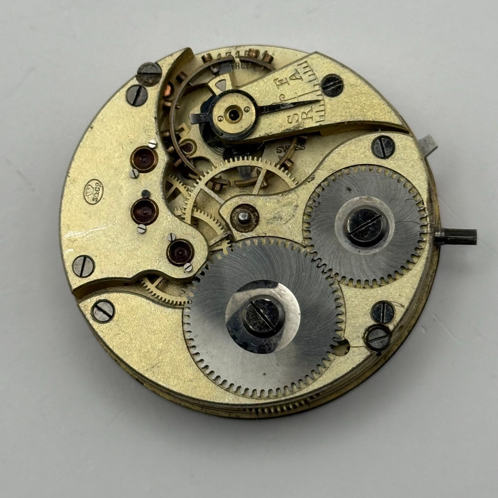 IWC Peerless Pocket Watch Movement Open Face High Grade S&Co Parts 39.7mm