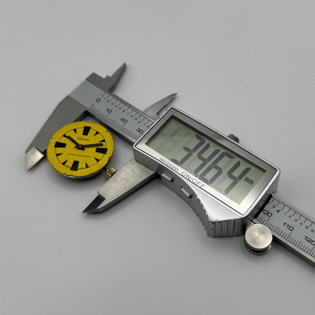 Desa 320 Watch Movement Lucerne Black Yellow Dial Burgana Manual Parts 34.6mm