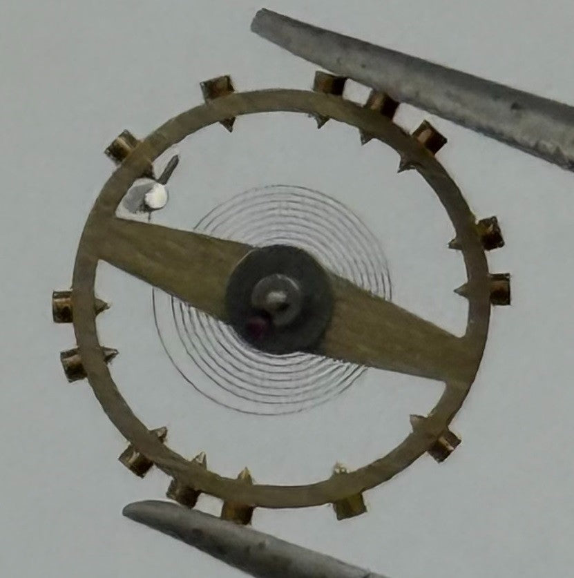 Peseux 220 Balance Wheel Complete And Spring 8¾’’’ 282 Watch Movement Parts NOS