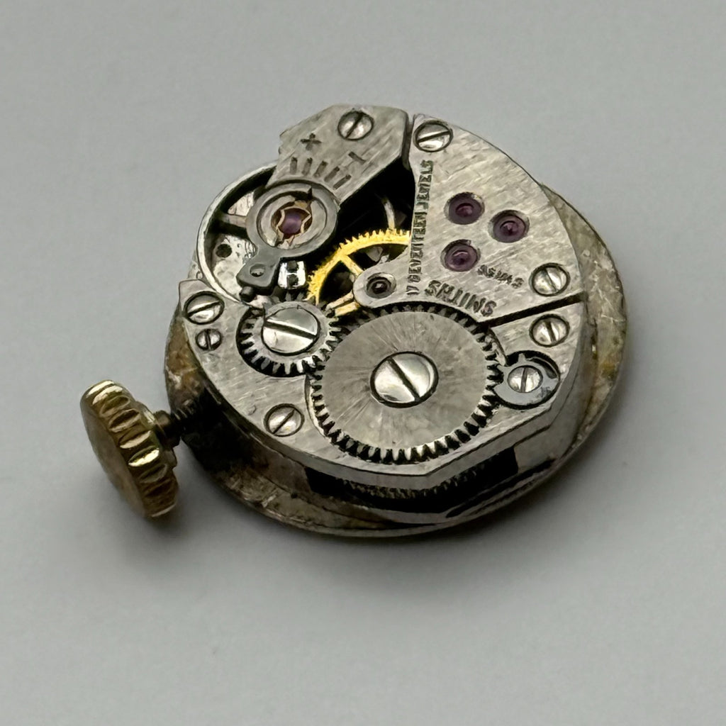 FE 68E4 Watch Movement Smiths 17 Jewels Swiss Manual Wind Parts Repair 13.1mm
