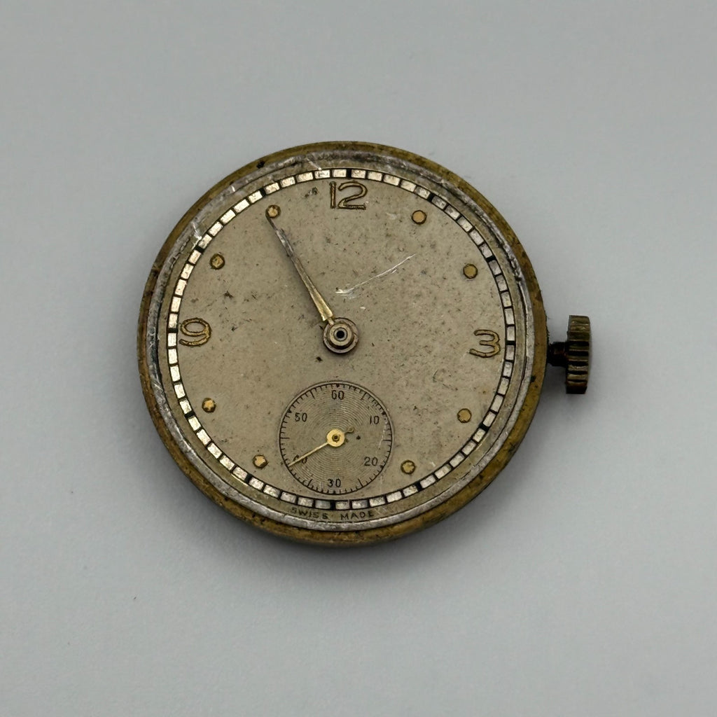 Roc Lever Watch Movement - Running - For Parts / Repair