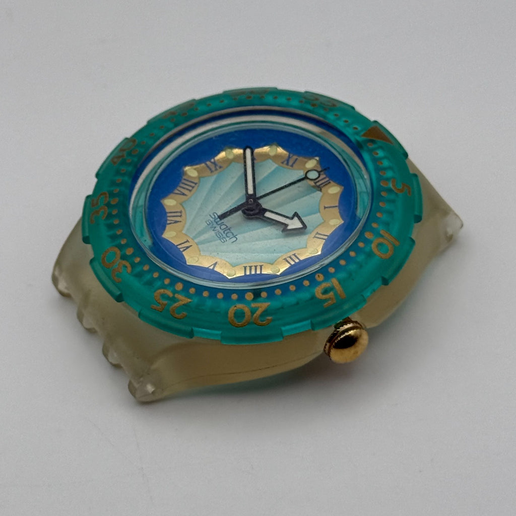 Vintage Swatch Scuba 200 Watch SDK119 Seahorse 1994 ETA Quartz Swiss 40mm Parts 