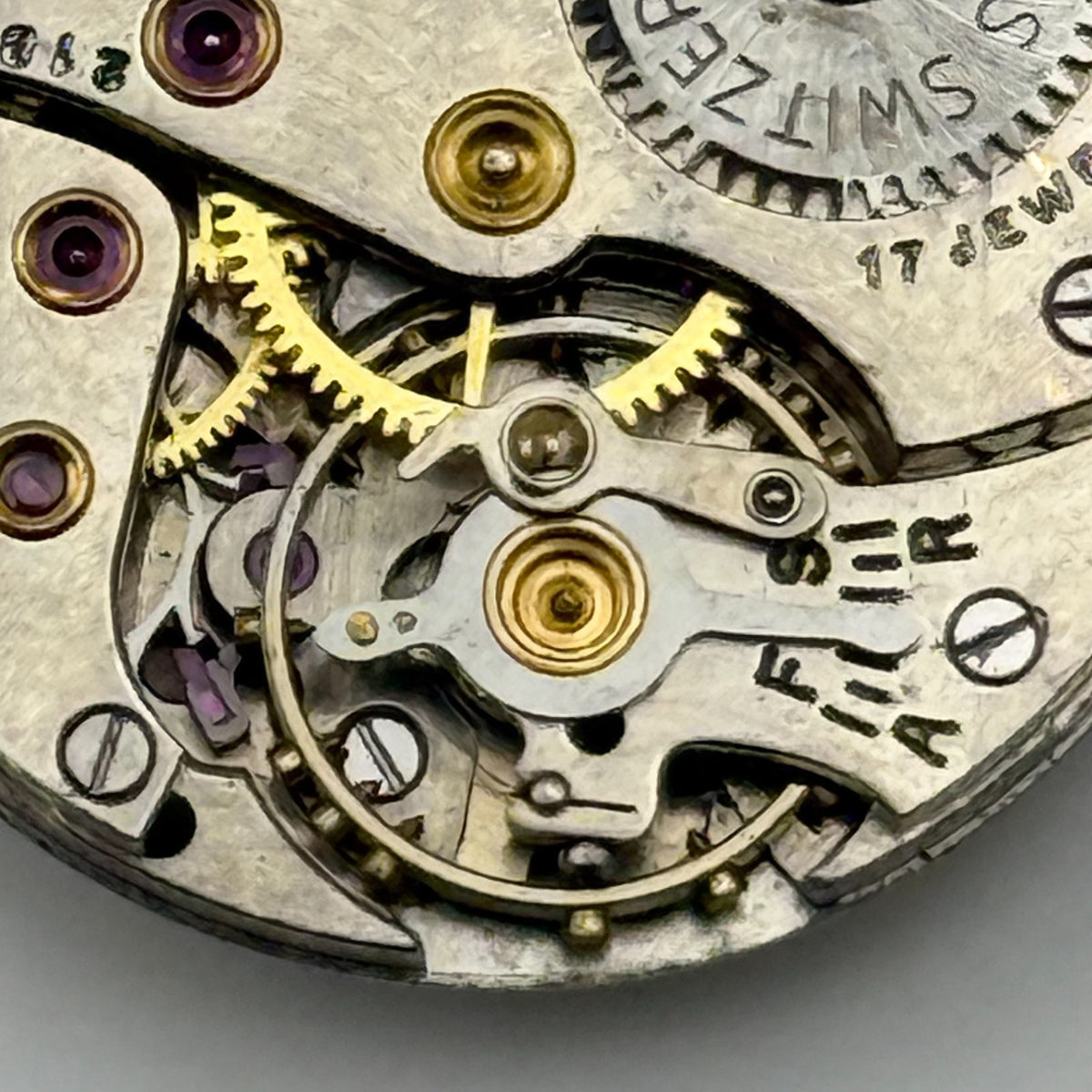 Cyma R.424 Watch Movement Tavannes 17 Jewels Swiss Manual Wind Parts 19.7mm