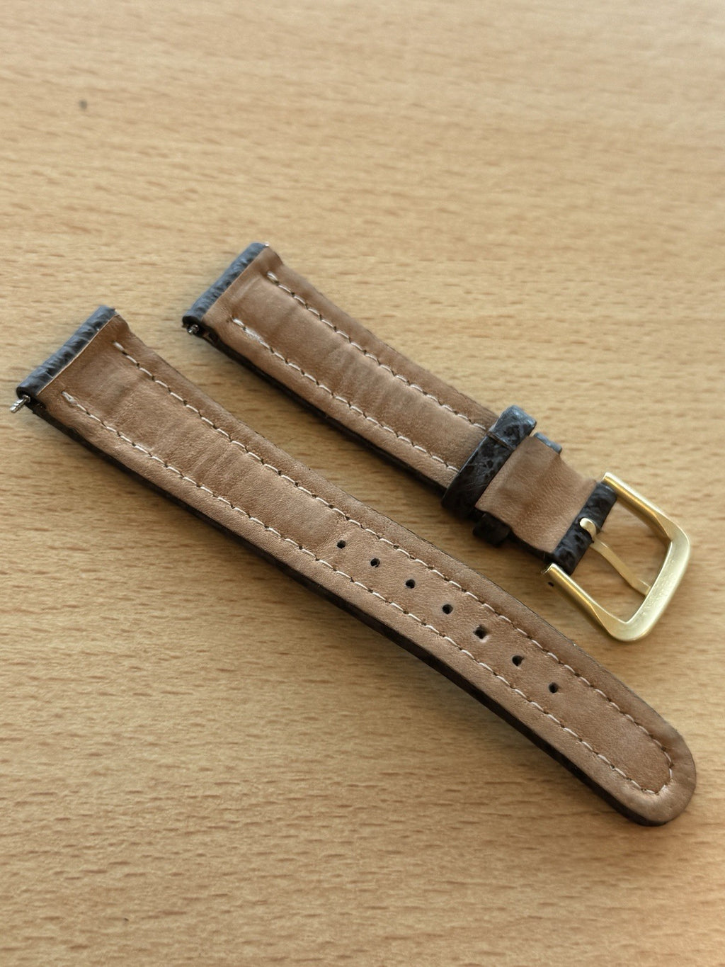 Seiko Tide Master Watch Strap - 20mm - Gold Buckle - Original Strap - 6F24-7010