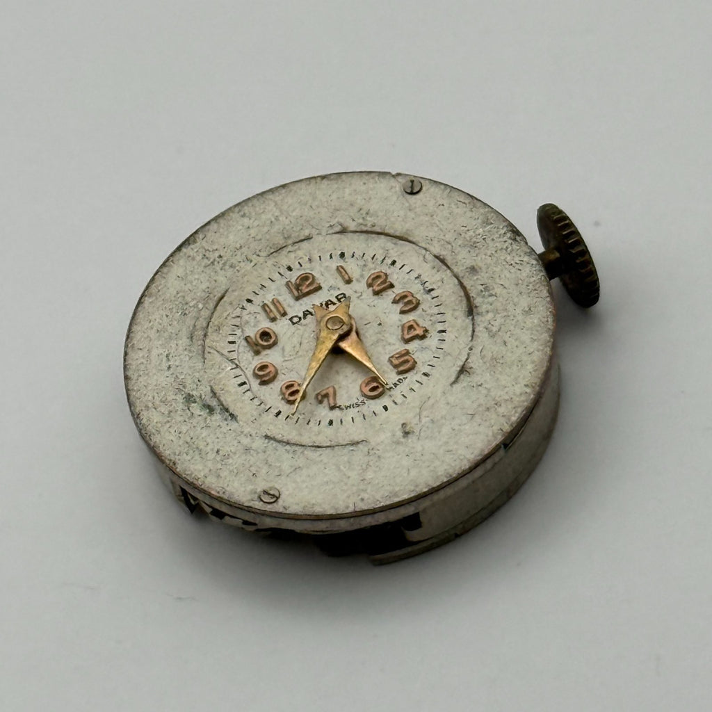 EB Bettlach 1431N Watch Movement Davar 1 Jewel Swiss Rare Parts Repair 19.7mm
